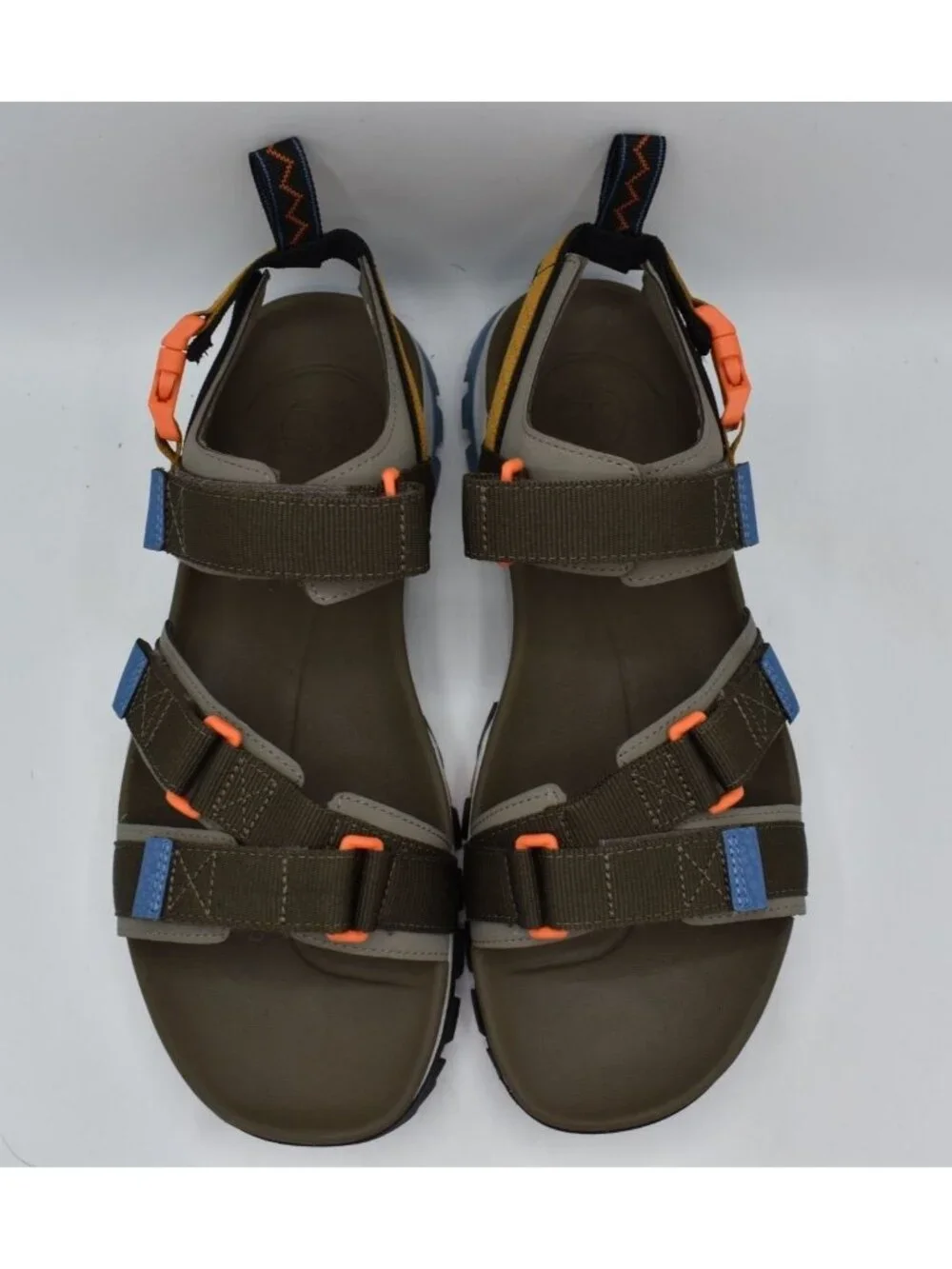 Timberland Mens Size 12 Garrison Trail Strap Brown Grey Open Toe Sandals Shoes‎